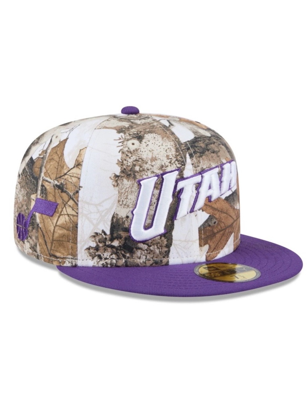 NBA Utah Jazz New Era Cap camo Cap Purple / Green 7 5/8 NWT